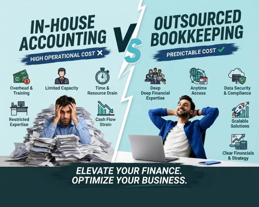 Outsourced Bookkeeping vs In-House Accounting Smart Choice for Business